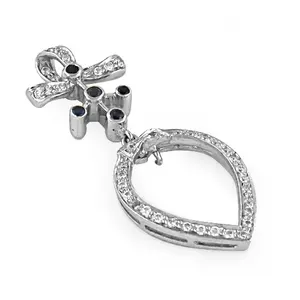 Colgante de Plata 925 con Oro Rosa, Ópalo y Zafiro para Joyería Religiosa Femenina - Product Image 2