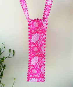 Indian Hand Block Printed Cotton Quilted Quilted Women Tote Handbag Indian Cotton Hand Block Printed <b>Shopping</b> Carry <b>Bags</b> - Product Image 3