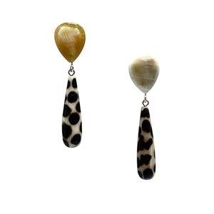 Custom High Quality DTJ Brand Women's Natural Horn Buffalo Horn Pendant Dangle Earrings Cute Style <b>Anniversary</b> Parties <b>Weddings</b> - Product Image 1
