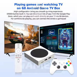 S G8 Trò Chơi Giao Diện Điều Khiển Kép Systrem Android TV Trò Chơi Hộp 128GB 60000 + Trò Chơi Android 14 Amlogic S905Y2 Kép Không Dây Bộ Điều Khiển - Product Image 4