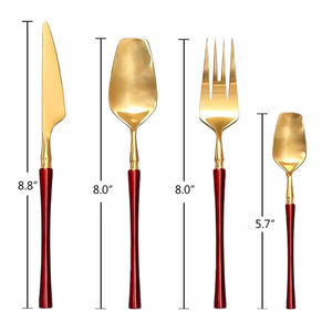 Luxury Wedding Golden Knife <b>and</b> <b>Spoon</b> <b>Fork</b> <b>Set</b> Gold Cutlery Stainless Steel Cutlery <b>Set</b> Stainless Steel Flatware <b>Set</b> - Product Image 3