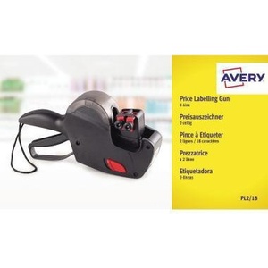 Etiquetadora de Precios Avery Zweckform PL2/18 de Plástico Negro, 2 Líneas de Impresión, 18 Caracteres/Línea, Pistola Etiquetadora - Product Image 1