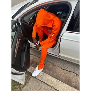 Ensemble de jogging unisexe de haute qualité costume à capuche avec logo personnalisé grande taille imprimé hiver polaire vente en gros d'usine ensembles de tailles superposées pour hommes - Product Image 3