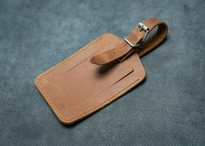 Étiquette à bagages en cuir véritable faite à la main, avec carte personnalisée, style traditionnel à rabat, cadeau de voyage pour la Saint-Valentin pour LLT-0091C - Product Image 6