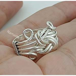 925 Sterling Silver Handmade <b>Celtic</b> Knot <b>Ring</b> Classic Infinity Love Knot Promise Band Elegant Fine Jewelry Gift for Her - Product Image 5