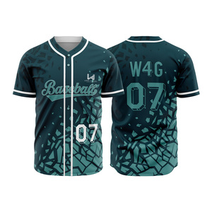 Maillot de baseball personnalisé pour homme, col rond, imprimé par sublimation, polyester, antibactérien, évacuant l'humidité - Product Image 3