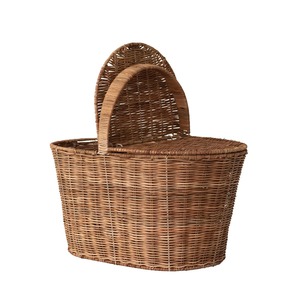 Rattan Picnic <b>Basket</b> <b>with</b> Dual <b>Lids</b> Handmade Storage <b>Basket</b> Wholesale eco-friendly Made in Viet Nam - Product Image 3