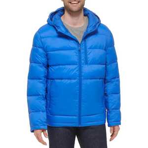 Chaqueta de Invierno para Hombre de Primera Calidad, Chaqueta Acolchada de Lona, Gruesa y Cálida, Informal, con Cierre de Cremallera y Logotipo Frontal - Product Image 1