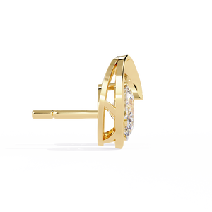 Boucles d'oreilles en or 18 carats avec diamants brillants de laboratoire, design élégant - Product Image 6