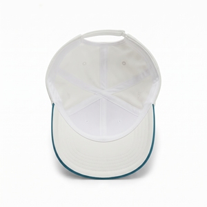 Casquette de golf en microfibre perforée blanche à 6 panneaux avec logo brodé, ajustement réglable, en tissu maillé, style décontracté, respirante - Product Image 5