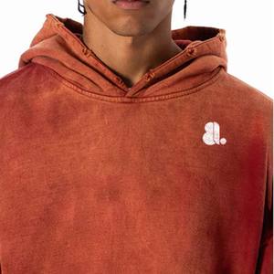 Minorista Lavado con ácido Sudadera con capucha de alta calidad para hombres Regular Fit 100% Algodón Fleece Transpirable y secado rápido Capucha con cordón - Product Image 4