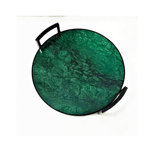 Plateau de service en fer fait main de luxe, écologique, forme et taille personnalisées, poignée en métal, plat durable, vaisselle, cuisine, maison, fête - Product Image 6