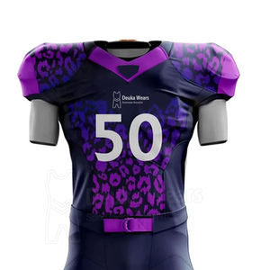 Uniforme de Fútbol Americano Sublimado Personalizado para Adultos, Ropa Deportiva con Protección UV, Transpirable, de Poliéster y Elastano - Product Image 3