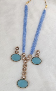 Monalisa And Hydro Long Mala Necklace With <b>Beautiful</b> <b>Earrings</b> Premium Quality Mala Perfect For Party Wear Casual Wear - Product Image 5