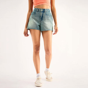 Shorts de Mezclilla Casuales de Cintura Alta para Mujer, Estilo 2025, Transpirables - Product Image 1
