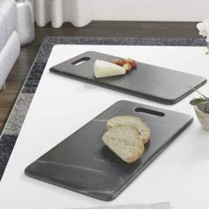 White handcrafted <b>marble</b> chopping <b>board</b> for luxury kitchens adds style elegance practicality to daily use - Product Image 1