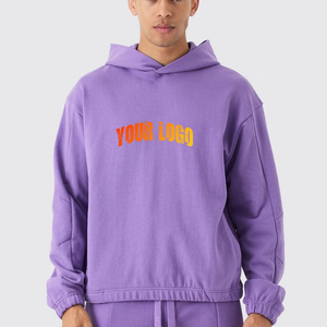 Custom Design Men Plus Size Winter Hoodies 100%Cotton Lined Inner Fleece Plain Dyed Pattern Hooded Collar <b>autumn</b> pullover hoodie - Product Image 1