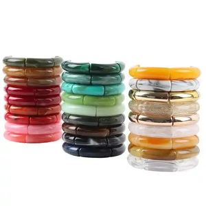 Brazaletes artesanales de resina artística para mujer, brazaletes de joyería llamativos - Product Image 5