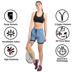 Shorts de sport pour femmes en maille de haute qualité personnalisés 2026, respirants, pour l'entraînement, shorts de sport pour le fitness, vente en gros - Product Image 3