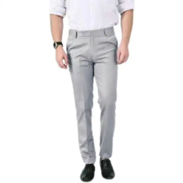 Men Formal Pant Quick-Dry Windproof High Waist Straight Leg Trousers Black Casual Washed Office Business Pants For Men