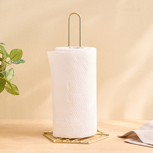 Support à rouleaux de papier toilette au design moderne, finition dorée, pour la décoration de la table de restaurant, accessoires, porte-serviettes en papier - Product Image 1