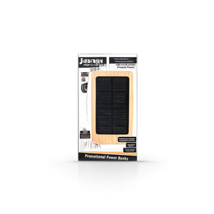 Power Bank Solare Ecologico in Bambù Joan, Gadget Promozionali - Product Image 3
