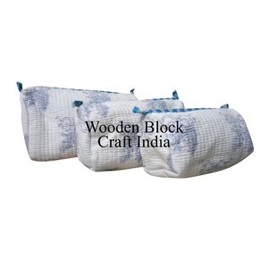 ชุดกระเป๋าผ้าฝ้ายเย็บมือ 3 ใบ งานฝีมือแบบดั้งเดิม พิมพ์โลโก้ตามสั่ง กระเป๋าผ้าฝ้ายเย็บลาย ทำจากผ้าฝ้ายรักษ์โลก - Product Image 3