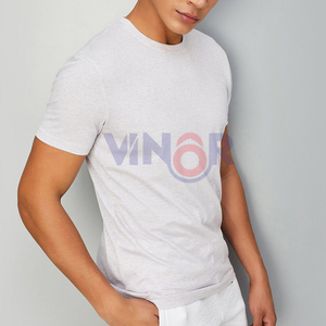 Camiseta de algodón 100% para hombre, camiseta de manga corta con cuello redondo, fábrica sólida, venta al por mayor, cantidad personalizada, camiseta para hombre, venta de servicios OEM - Product Image 3