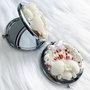 Vintage Style 100% Natural Seashell <b>Mirror</b> <b>Compact</b> Handcrafted Hand <b>Mirror</b> DIY Many customize designs From Blue Lotus - Product Image 6