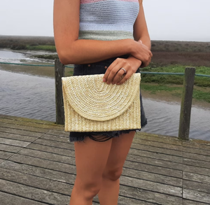 Womens Wallet <b>Boho</b> Clutch Hand-woven <b>Bag</b> Straw <b>Bag</b> Crochet Macrame Beach <b>Bags</b> Direct From Indian Supplier - Product Image 2