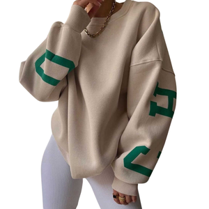 Sudadera con Capucha Extra Grande para Mujer, 100% Algodón, Felpa, Impermeable, Transpirable, Invierno, 300g, Informal, con Logotipo en la Espalda - Product Image 1
