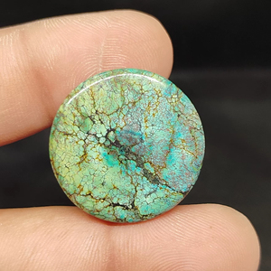 Turquesa Tibetana 100% Natural, Precio al por Mayor, Lote de Cabujes de Turquesa Tibetana Hechos a Mano para la Fabricación de Joyas - Product Image 1