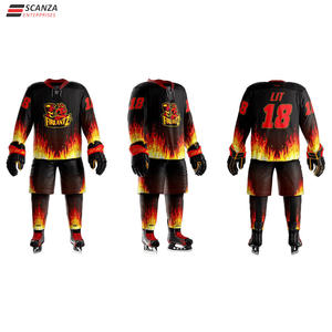 Ensemble d'uniformes de hockey sur glace réversibles personnalisés de la meilleure qualité à séchage rapide pour adultes vêtements de hockey sur glace brodés personnalisés OEM - Product Image 6