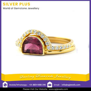 แหวนทัวร์สีชมพูทอง14K คุณภาพสูงเครื่องประดับแฟชั่นจากอินเดียผลิตได้ในราคา10K/18K - Product Image 2