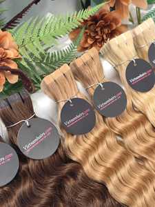 Meilleure qualité 100% véritable ruban de kératine dans les extensions Styles de boucles de vague de cuticule complète Faisceau de cheveux humains bruts fabriqués au Viet Nam prêts à l'exportation - Product Image 2