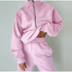 Conjunto de 2 Piezas de Moda Urbana para Mujer, Sudadera con Capucha y Cremallera, Pantalones Deportivos Casuales, Transpirables y Sostenibles - Product Image 5