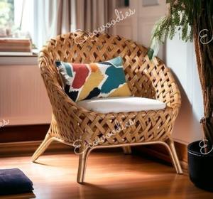 Sillón de ratán tejido a mano bohemio ecológico creativo de alta calidad para decoración y muebles de sala de estar - Product Image 3