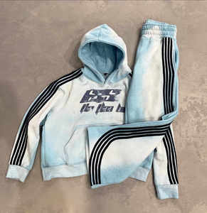 Conjunto de Sudadera con Capucha y Pantalones de Chándal para Hombre, de Felpa Francesa Gruesa de 600GSM, 100% Algodón, Lavado Ácido, con Rayas, para Invierno - Product Image 4