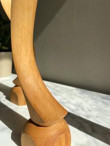 Slim Curved Wooden Candle Holder for Home Styling Tabletop Display Party Setup and Cozy <b>Corner</b> Decor Handcrafted From India - Product Image 3