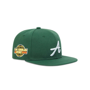 Gorras de béisbol verdes clásicas personalizables bordado blanco parche de Los Ángeles sombrero deportivo común de ala plana con logotipo personalizado - Product Image 2