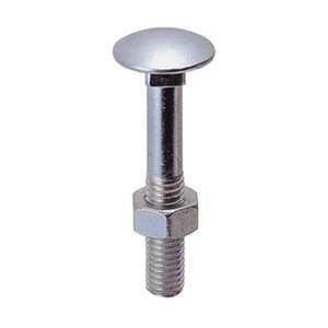 Bulloni Zincati A Legno Testa Tonda Quadro Sotto Testa Uni-5732 6x 30 - Product Image 1