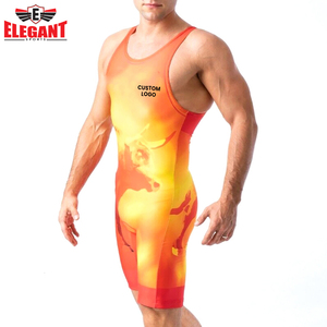 Sublimación de la más alta calidad impresa hecha a mano por encargo ropa de entrenamiento hombres camiseta de lucha libre - Product Image 2