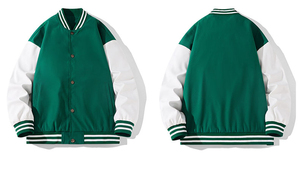 แจ็กเก็ตเบสบอลลายทรักเก็ตทีมเบสบอลสีพื้นไม่เปื้อนสำหรับใส่บนท้องถนนงาน OEM กำหนดเองได้เองสำหรับทุกเพศเสื้อแจ็คเก็ตทีมตัวแทนเปื้อนสำหรับแบรนด์ของคุณ - Product Image 6