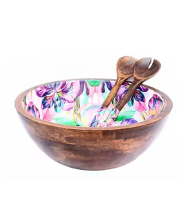 Outer Enamel Printed Wooden <b>Bowls</b> Modern Style Enamel Soup & <b>Salad</b> <b>Serving</b> <b>Bowls</b> for Weddings & Other Occasions - Product Image 3