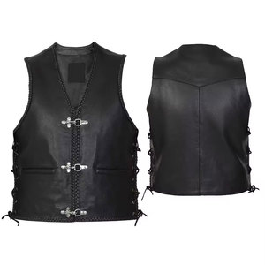 Chaleco de Cuero sin Mangas para Otoño e Invierno, Chaleco de Cuero para Hombre de la Mejor Calidad, Chaleco de Cuero Genuino, MOQ Bajo - Product Image 4