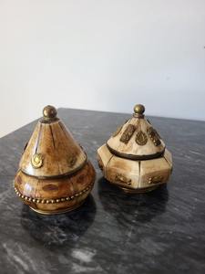 Caja de recuerdo de joyería de baratija de hueso antiguo de trabajo de latón para mujeres y niñas en caja de hueso con trabajo de latón para mujeres y niñas - Product Image 5