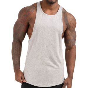 Camiseta sin mangas de punto sin costuras para hombre, chaleco de fitness de verano, logotipo personalizado, color sólido, camiseta de entrenamiento, ajuste holgado extragrande, venta al por mayor - Product Image 5