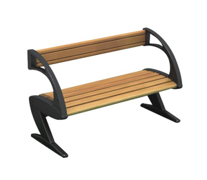 Mobilier banc en métal sièges tous temps sans rouille sièges bois personnalisé décoratif extérieur jardin/parc/terrasse - Product Image 2
