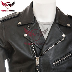 Blouson de motard en cuir noir personnalisé pour hommes pour un bord ultime et l'élégance Style High Street Saison hivernale - Product Image 6