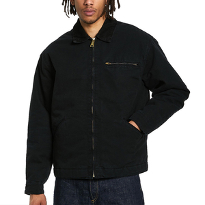 OEM Custom 100% Cotton <b>Canvas</b> <b>Jackets</b> Padded Lining Men <b>Work</b> <b>Jackets</b> with Zipper Pocket - Product Image 1